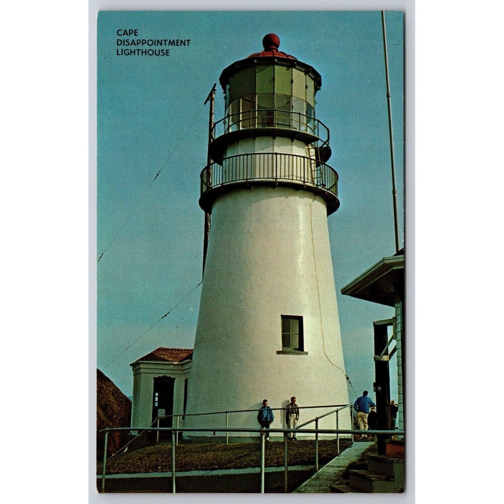 Vtg c1960 cape Disappointment Lighthouse Washington Postcard Photo'Neil 48032
